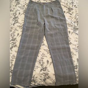 SHEIN grey and white checkered women’s dress pants